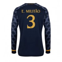Camisa de time de futebol Real Madrid Eder Militao #3 Replicas 2º Equipamento 2023-24 Manga Comprida